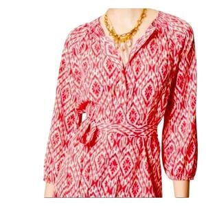 Anthropologie Maeve Ikat button down tunic shirt dress